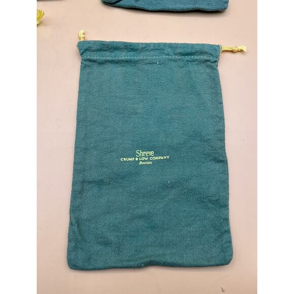 Lot of Shreve Crump & Low Co Anti Tarnish Drawstring Bags Green - Picture 4 of 9